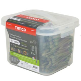 Index Timber Screw Hex Head Green 6.7mm x100mm (Tub 300)