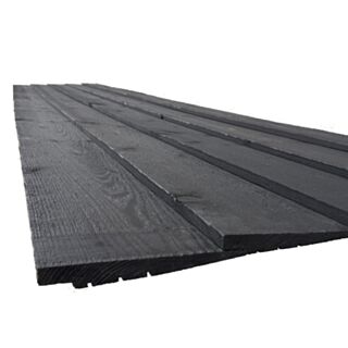 3 Coats Black paint Rebated Weatherboard 175mm (2 ex 32mm) (23mm taper to 6mm) 150mm cover -  FSC® Mix 70% Certified