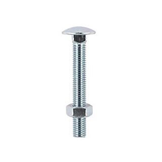 Cup Square Hex Bolt & Nut BZP M6x25mm (Pack of 10)