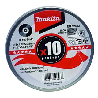 Makita Cutting Disc (115mm x 1.2mm) 22mm Bore (Tin 10)