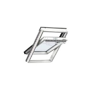 *White Painted Pine* Velux Window GGL MK04 2070 - W78 x H98 Centre-Pivot (Double Glazed Toughened Outer Pane)