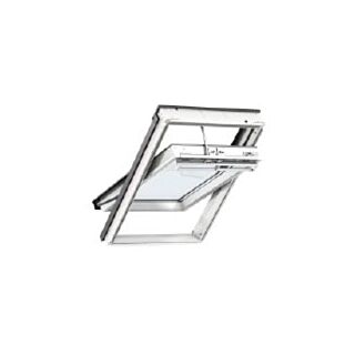 *White Polyurethane* Velux Window GGU CK04 (0070)- W55 x H98 Centre-Pivot (Toughened Outer Pane)