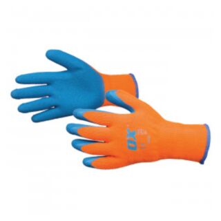 Ox Thermal Grip Gloves (1 pair) (Orange/Blue) Large