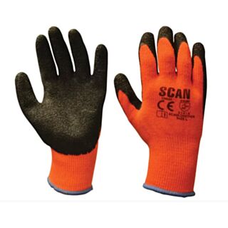 Scan Thermal Latex Coated Gloves - L (Size 9) (Pack 5)
