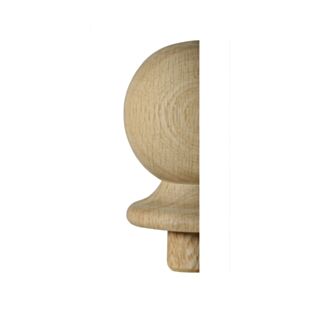 White Oak Half Ball Newel Cap 90mm