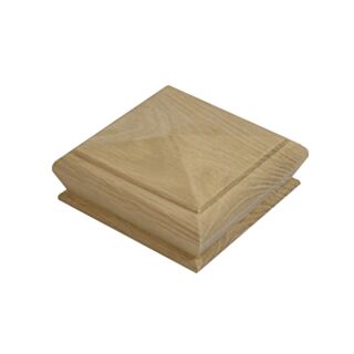 White Oak Pyramid Newel Cap 90mm