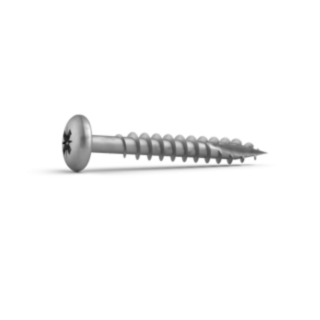 Durapost Pan Head Timber Screw (Bag 10) 4 x 40mm Ruspert Silver
